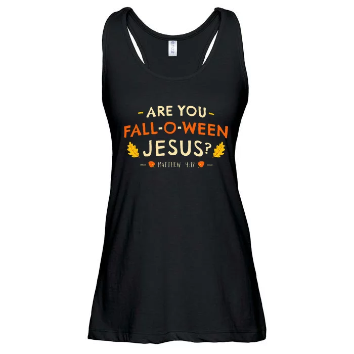 Are You Fall O Ween Jesus Halloween Matthew 419 Christian Ladies Essential Flowy Tank