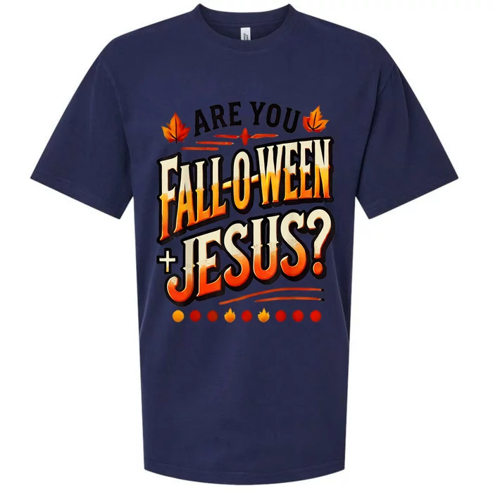 Are You Falloween Jesus Christian Fall Sueded Cloud Jersey T-Shirt