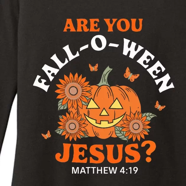 Are You Falloween Jesus Christian Halloween Pumpkin Womens CVC Long Sleeve Shirt