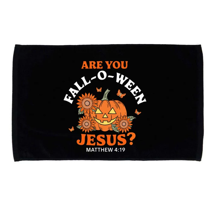 Are You Falloween Jesus Christian Halloween Pumpkin Microfiber Hand Towel