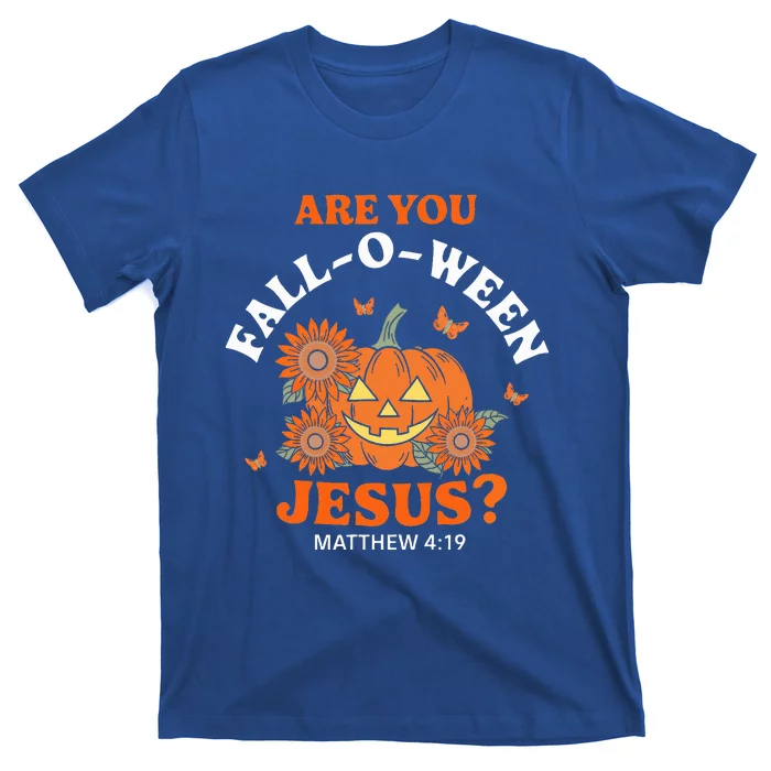 Are You Falloween Jesus Christian Halloween Pumpkin T-Shirt