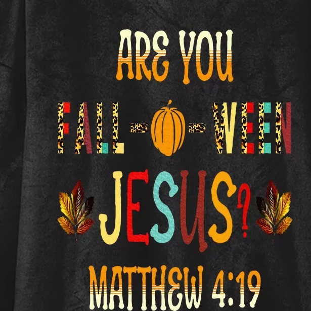 Are You Fall O Ween Jesus Following Christian Halloween Hooded Wearable Blanket