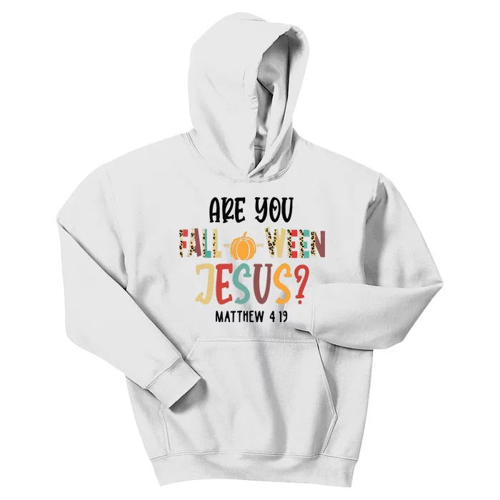 Are You Falloween Jesus Funny Pumpkin Christian Halloween Kids Hoodie