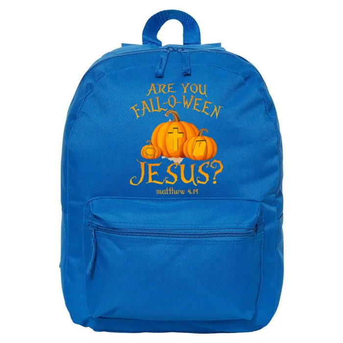 Are You FallOWeen Jesus Christian Halloween 16 in Basic Backpack