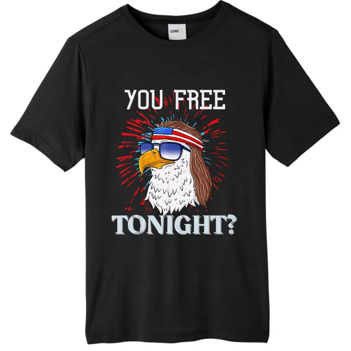 Are You Free Tonight 4th Of July American Bald Eagle ChromaSoft Performance T-Shirt