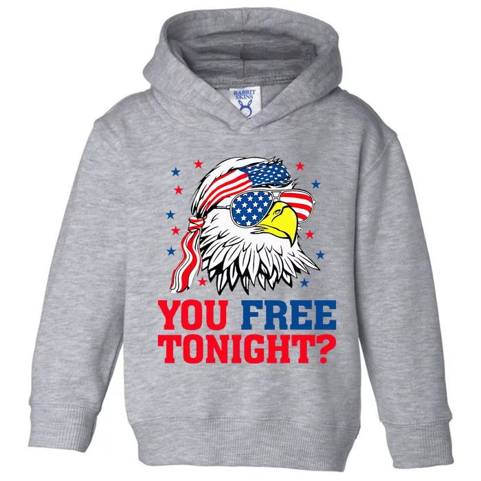 Are You Free Tonight 4th Of July Independence Day Bald Eagle Toddler Hoodie