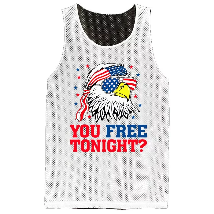 Are You Free Tonight 4th Of July Independence Day Bald Eagle Mesh Reversible Basketball Jersey Tank