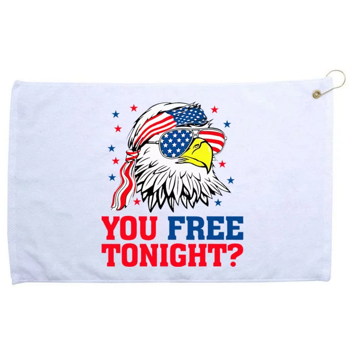 Are You Free Tonight 4th Of July Independence Day Bald Eagle Grommeted Golf Towel