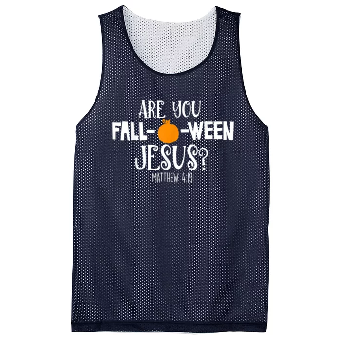 Are You Falloween Jesus Halloween Mesh Reversible Basketball Jersey Tank