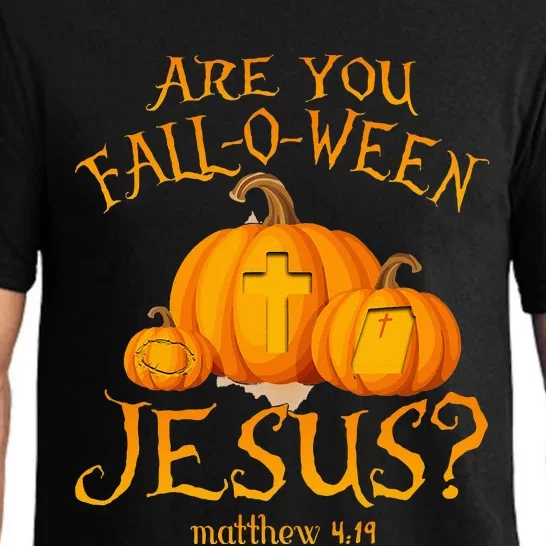 Are You Fall O Ween Jesus Christian Halloween Pumpkin Pajama Set