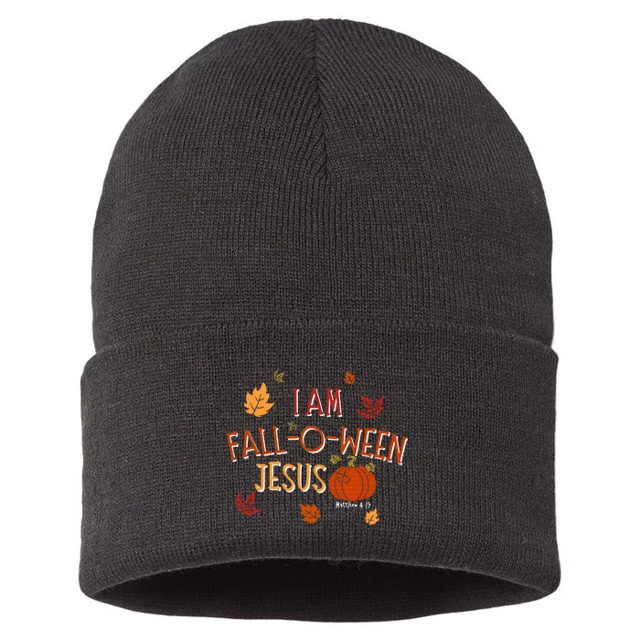 Are You Fall O Ween Jesus Matthew 419 Funny Halloween Gifts Sustainable Knit Beanie