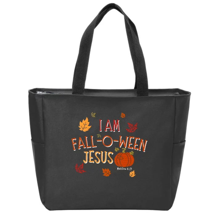 Are You Fall O Ween Jesus Matthew 419 Funny Halloween Gifts Zip Tote Bag