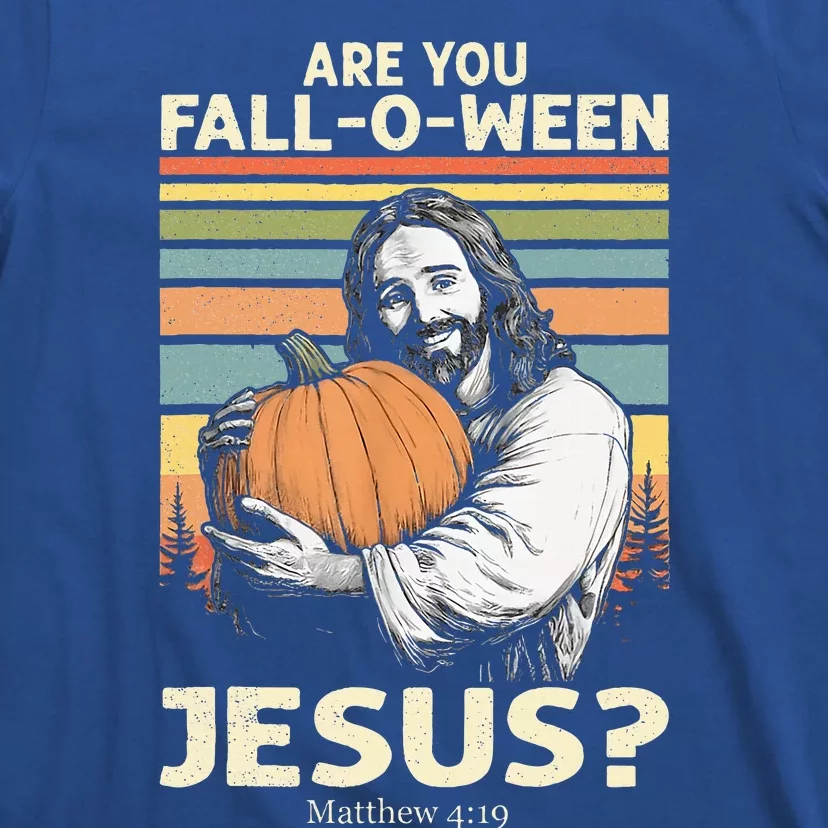 Are You Falloween Jesus Christian Halloween Pumpkin T-Shirt