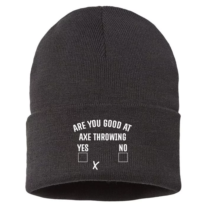 Are You Good At Axe Throwing? Sustainable Knit Beanie