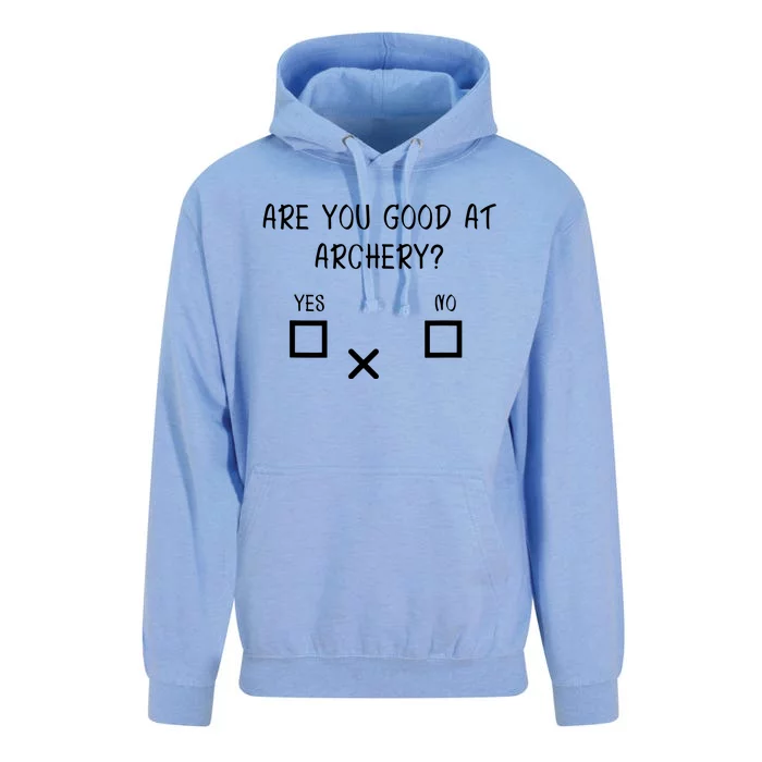 Are You Good At Archery Yes No Archery Joke Unisex Surf Hoodie