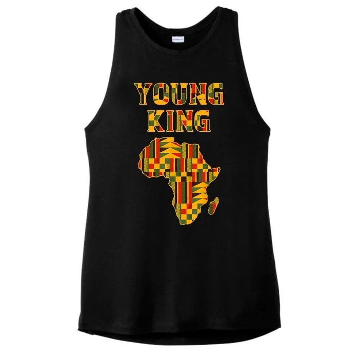 African Young King Ladies Tri-Blend Wicking Tank