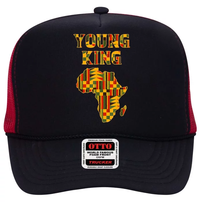 African Young King High Crown Mesh Trucker Hat