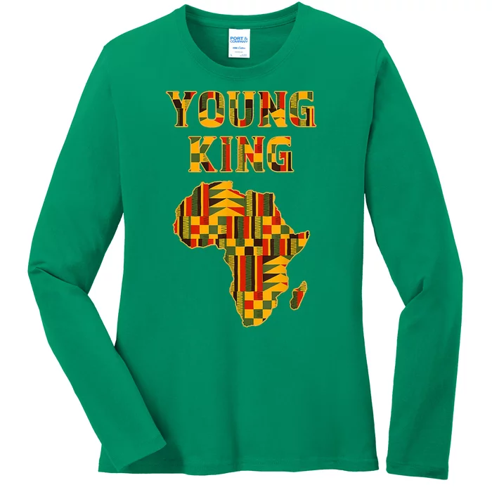 African Young King Ladies Long Sleeve Shirt