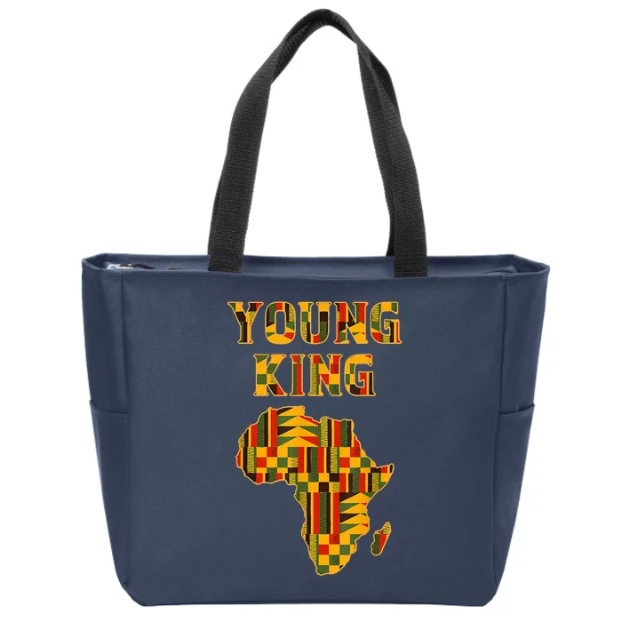 African Young King Zip Tote Bag