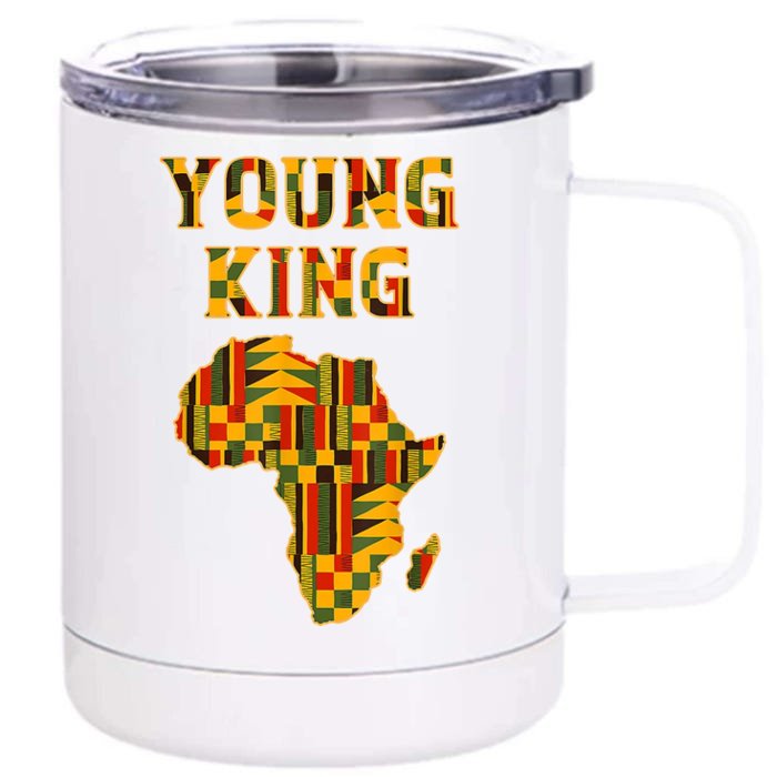 African Young King Front & Back 12oz Stainless Steel Tumbler Cup