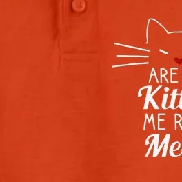 Are You Kitten Me Right Meow Funny Cat Design Dry Zone Grid Performance Polo