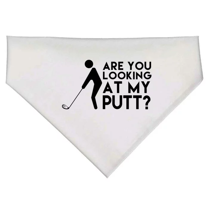 Are You Looking At My Putt Golf Lover Funny USA-Made Doggie Bandana