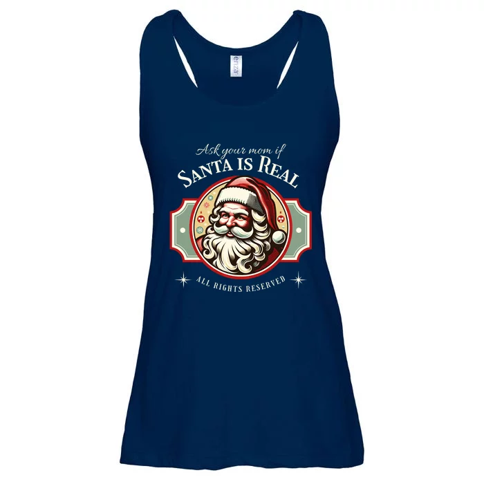 Ask Your Mom If Santa Is Real Vintage Ladies Essential Flowy Tank