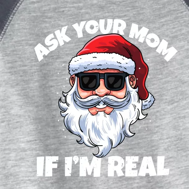 Ask Your Mom If IM Real Hippie Santa Claus Christmas Great Gift Toddler Fine Jersey T-Shirt