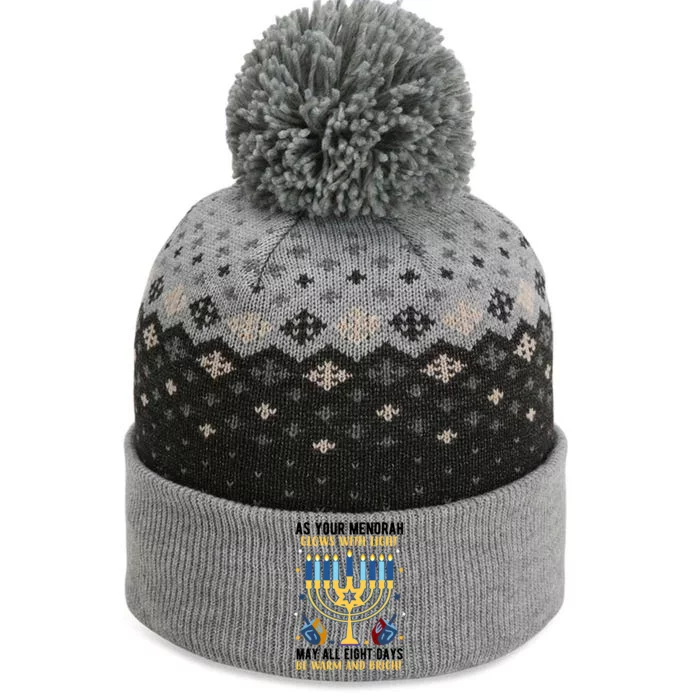 As Your Menorah Glows With Light May All Eight Days Be Warm And Bright The Baniff Cuffed Pom Beanie