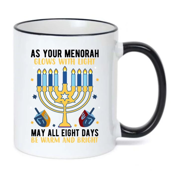 As Your Menorah Glows With Light May All Eight Days Be Warm And Bright Black Color Changing Mug