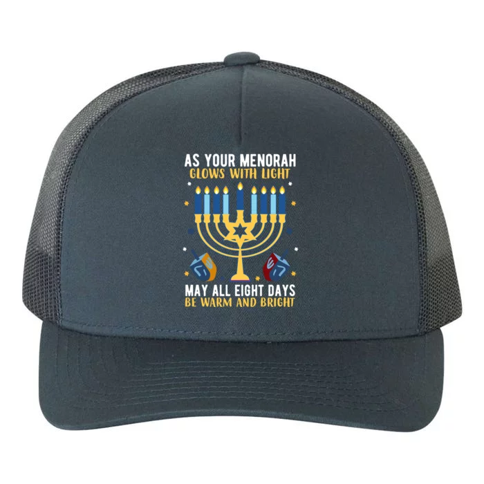 As Your Menorah Glows With Light May All Eight Days Be Warm And Bright Yupoong Adult 5-Panel Trucker Hat