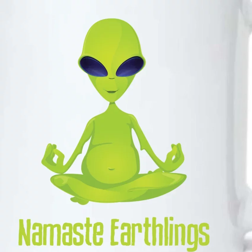 Alien Yoga Meditation Namaste Gift Black Color Changing Mug