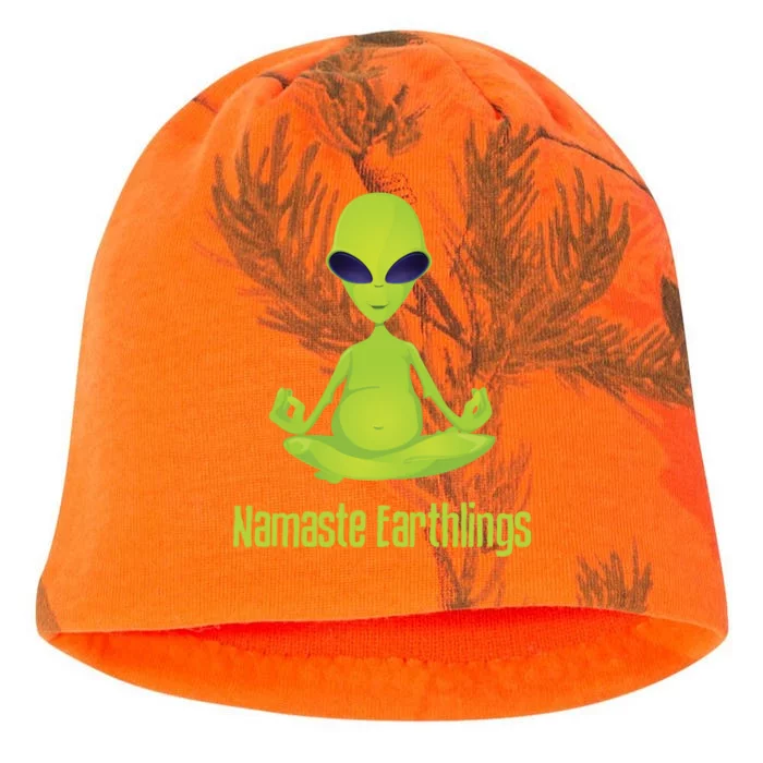 Alien Yoga Meditation Namaste Gift Kati - Camo Knit Beanie