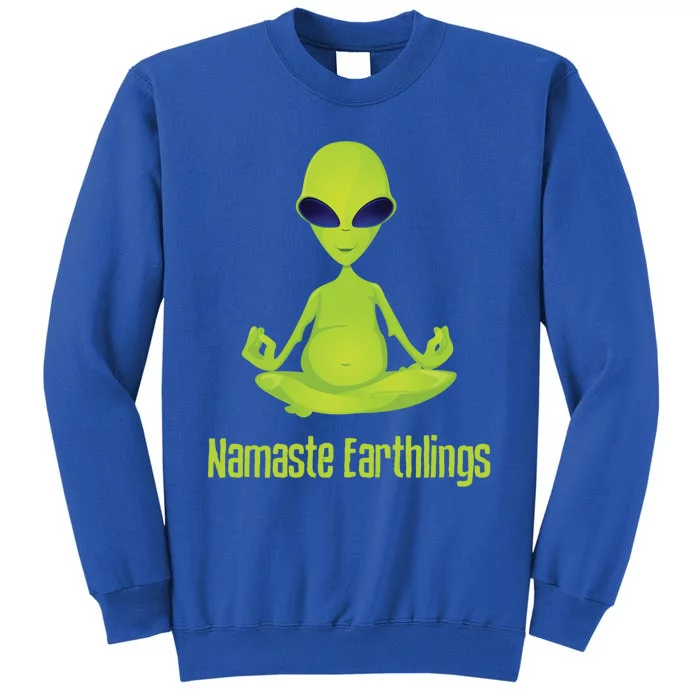 Alien Yoga Meditation Namaste Gift Tall Sweatshirt