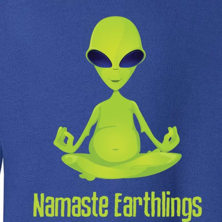 Alien Yoga Meditation Namaste Gift Toddler Sweatshirt