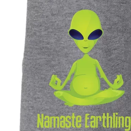 Alien Yoga Meditation Namaste Gift Doggie 3-End Fleece Hoodie