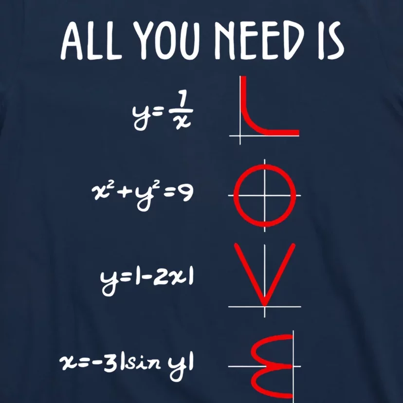 All You Need Is Love Math Vertical T-Shirt