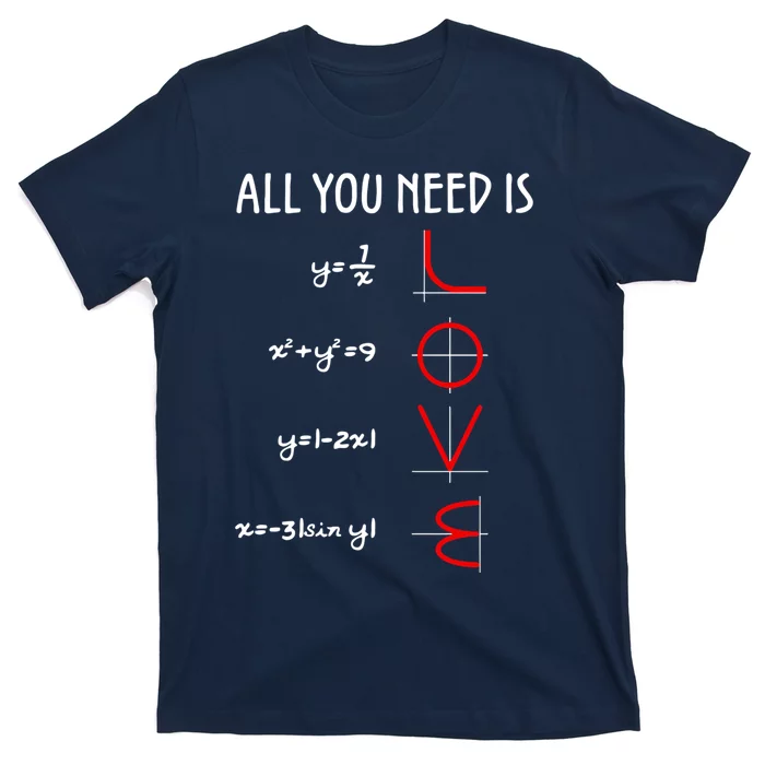 All You Need Is Love Math Vertical T-Shirt