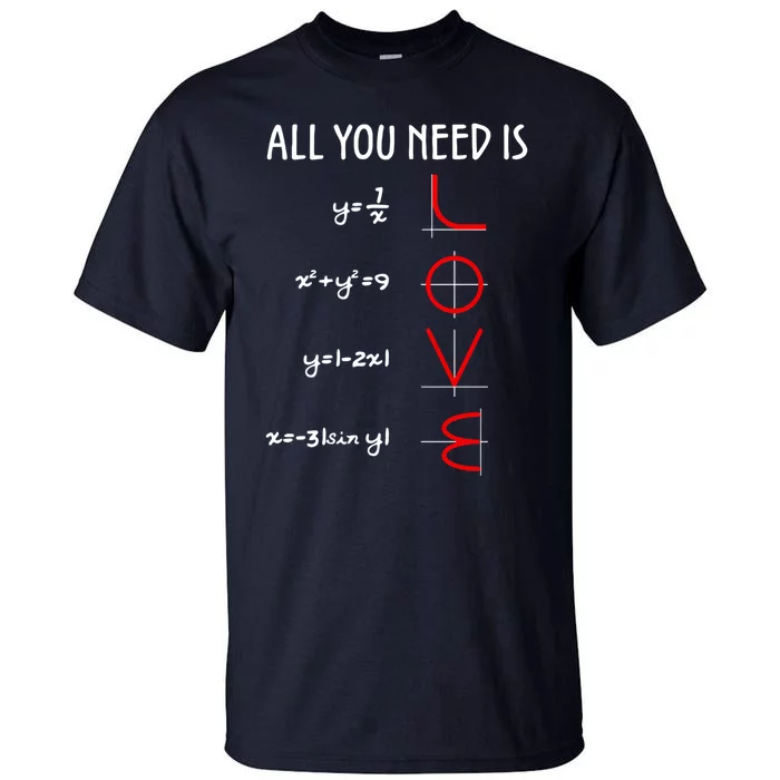 All You Need Is Love Math Vertical Tall T-Shirt