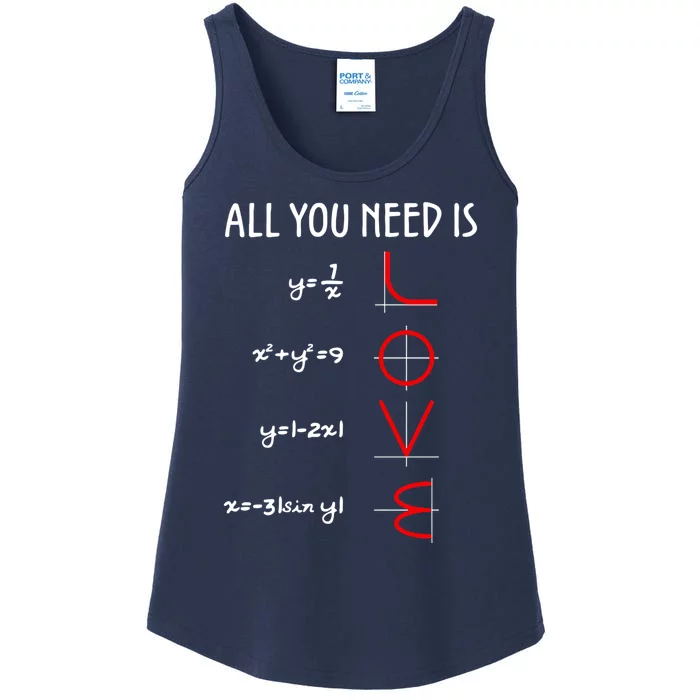 All You Need Is Love Math Vertical Ladies Essential Tank