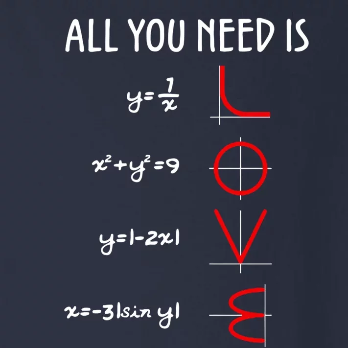 All You Need Is Love Math Vertical Toddler Long Sleeve Shirt