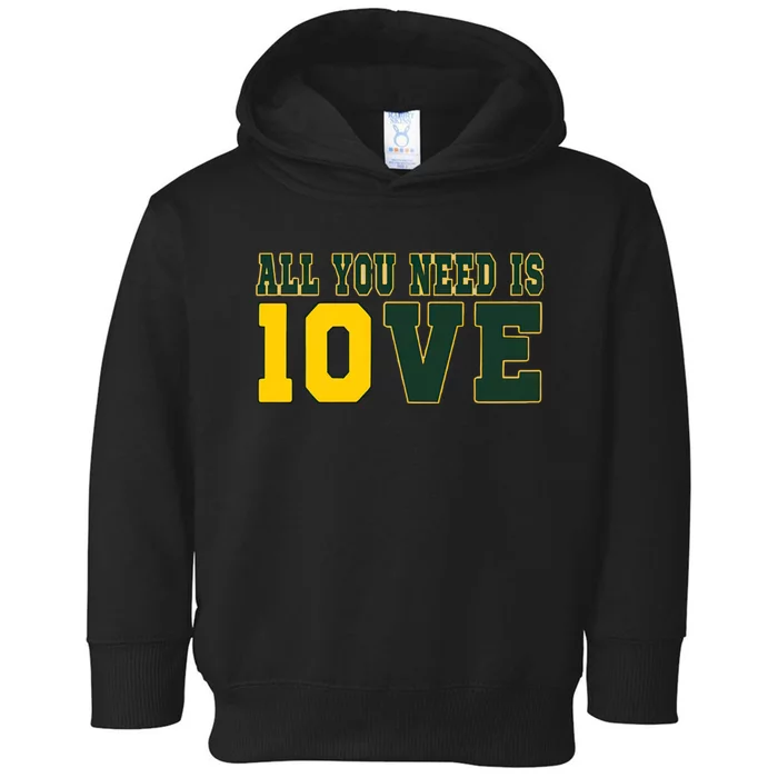 All You Need Is Love Green Bay Toddler Hoodie