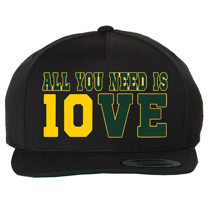 All You Need Is Love Green Bay Wool Snapback Cap