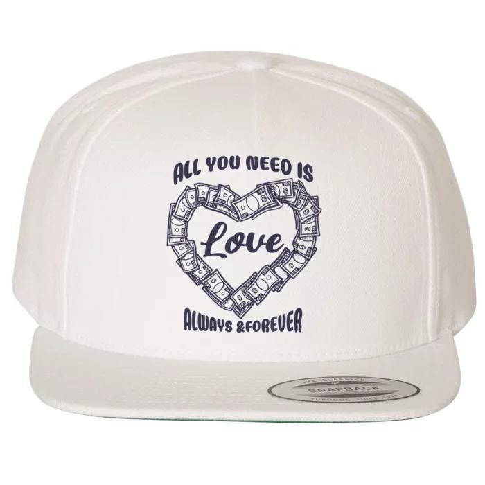 All You Need Is Love Alway And Forever Wool Snapback Cap