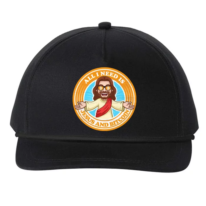 All You Need Is Jesus And Bitcoin Snapback Five-Panel Rope Hat