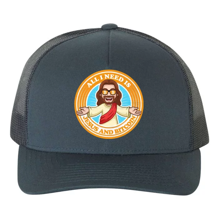 All You Need Is Jesus And Bitcoin Yupoong Adult 5-Panel Trucker Hat