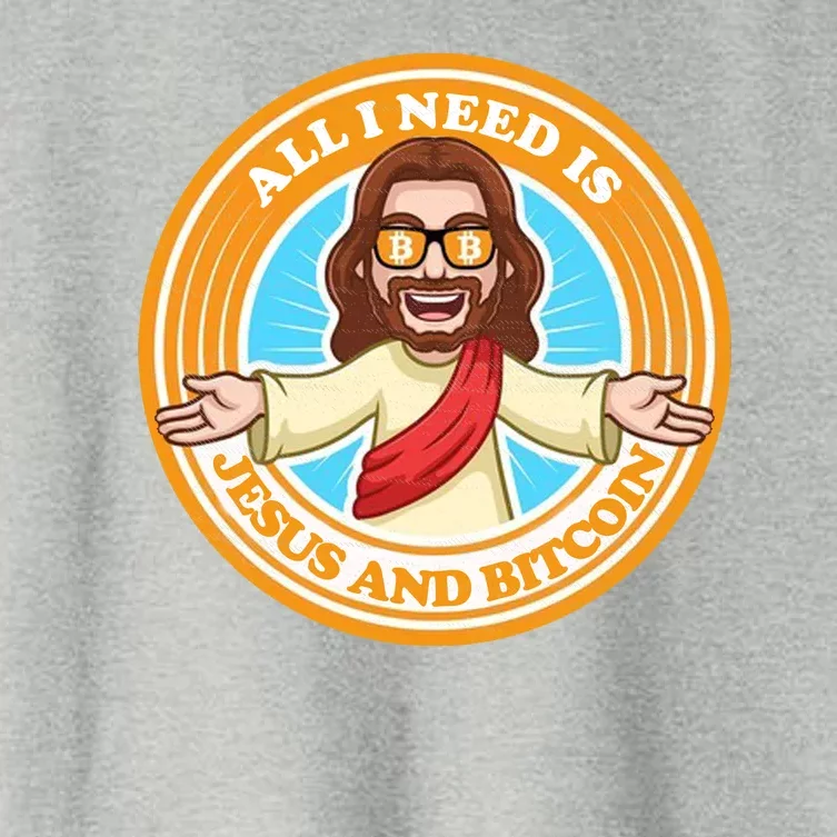 All You Need Is Jesus And Bitcoin Women's Crop Top Tee