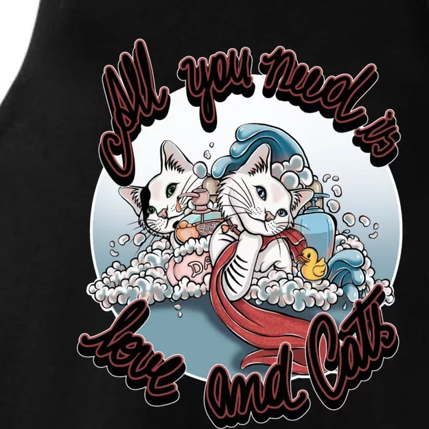 All You Need Is Love And Cats Ladies Tri-Blend Wicking Tank