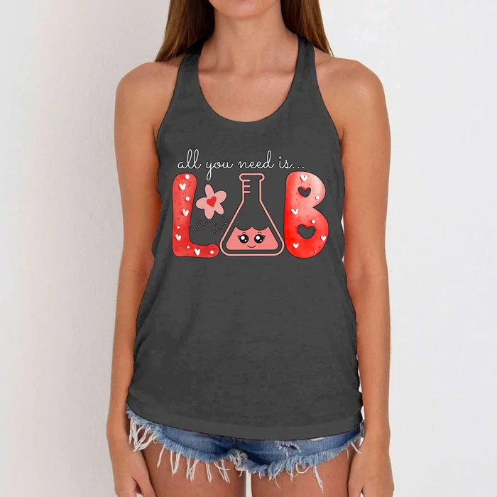 All You Need Is Lab Medical Lab Science Pathology Lab Week Women's Knotted Racerback Tank