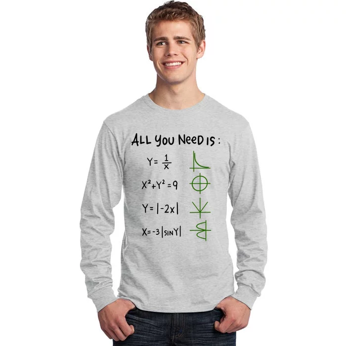 All You Need Is Love And Math Gift Tall Long Sleeve T-Shirt